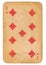 Nine of Diamonds old grunge soviet style playing card