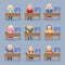 nine elderly persons studing