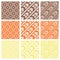 Nine elegant textile or wallpaper pattern