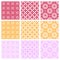 Nine elegant textile or wallpaper pattern