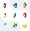 nine food icons