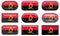 Nine glass buttons of the Flag of angola