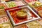 Nine grid hot pot dishes and ingredients