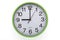 Nine o`clock. Clock on white background showing time. Clipping path included