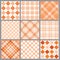 Nine Orange Plaids