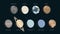 The nine planets in our solar system