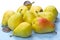Nine ripe pears