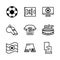 Nine soccer football sport set icons