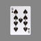 Nine of Spades. Isolated on a gray background. Gamble. Playing cards