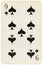 Nine of Spades old grunge soviet style playing card