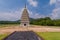 Nine story stone pagoda after restoration