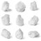 Nine white snowball (Clipping path)