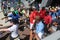 Nineteen times Grand Slam Champion Roger Federer of Switzerland walking toward Grandstand stadium surrounded by tennis fans