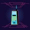nineties cell retro isolated icon