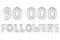 Ninety thousand followers, chrome grey color