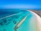 Ningaloo reef close to Coral Bay aerial image of Reef Shark breeding ground