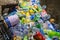 Ninh Binh, Vietnam - May 16, 2015: Rubbish drinking plastic bottles in destination travel place at Bich temple