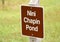 Nini Chapin Pond sign at Pinckney Island National Wildlife Refuge