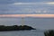 Ninini Lighthouse at sunrise and Oahu with Diamond