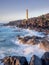 Ninini Point Lighthouse on Nawiliwili Bay in Kaua`i`