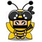 Ninja bee animal mascot costume