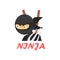 Ninja Cartoon Style Icon