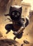 Ninja Cat in Action created with Generative AI Technology