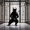 A ninja cat in a stealthy black outfit, ready to strike from the shadows5