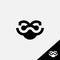 Ninja Cute Mask Abstract Flat Logo Design