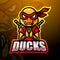 Ninja duck mascot esport logo design