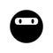 Ninja emoji outline icon. Symbol, logo illustration for mobile concept and web design.