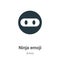 Ninja emoji vector icon on white background. Flat vector ninja emoji icon symbol sign from modern emoji collection for mobile