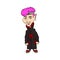 Ninja with pink hair color