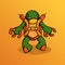 Ninja turtle hero cute mascot character design