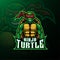 Ninja turtle sport mascot logo design