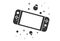 Nintendo Switch. Game controller design template icon