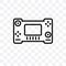 Nintendo switch vector linear icon isolated on transparent background, Nintendo switch transparency concept can be used for web an