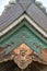 Niomon (guardian gate), Mitsubana Gegyo (Gable pendant) Hassou (Metal ornament) roof detail at Zenko-ji Temple complex