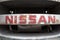 Nissan logo of forklift in warehouse