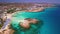 Nissi beach Aya Napa aerial view 4k