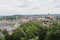 Nitra city skyline panorama aerial downtown church castle view