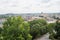 Nitra city skyline panorama aerial downtown church castle view