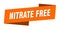 nitrate free banner template. ribbon label sign. sticker