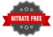 nitrate free label. nitrate free isolated seal. sticker. sign