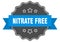 nitrate free label. nitrate free isolated seal. sticker. sign