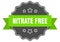 nitrate free label. nitrate free isolated seal. sticker. sign