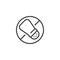 Nitrate free line icon