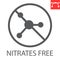 Nitrates free glyph icon