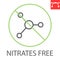 Nitrates free line icon