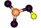 Nitric acid molecular structure on white